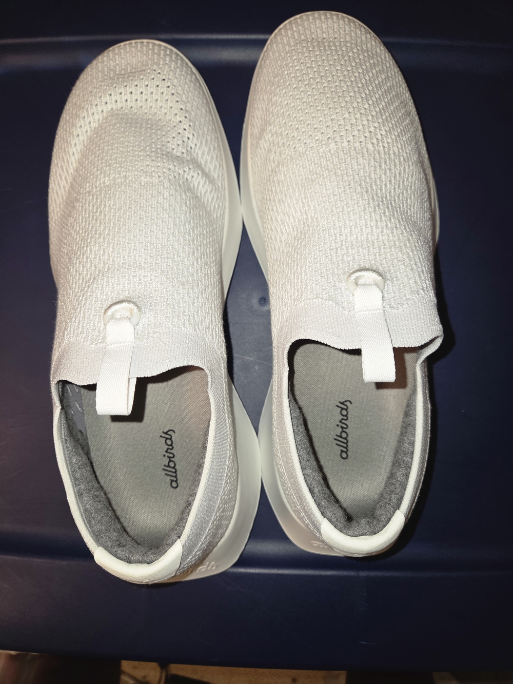 Allbirds Tree Dasher Relay Laceless Slip-On Running Shoes - White/Blizzard.